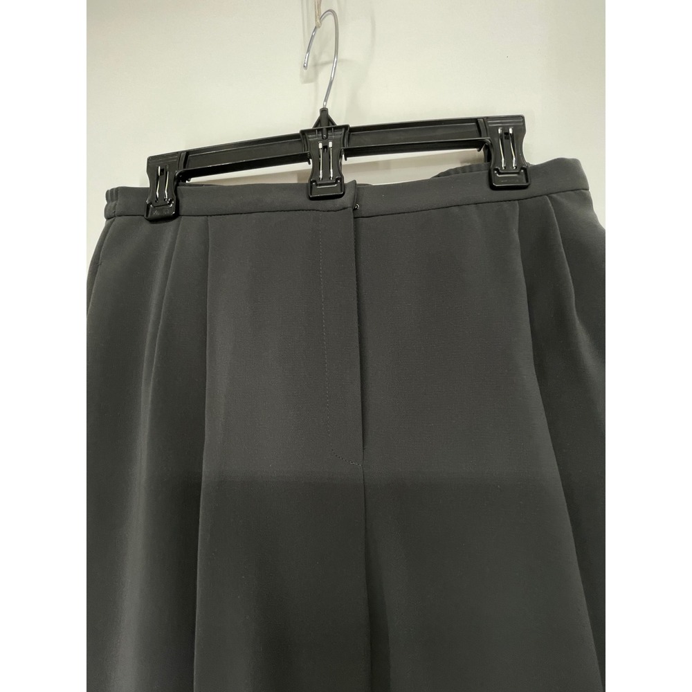 Le Suit Women Pant Suit 12 Professional Sage Green Black Contrast Collar - Picture 15 of 16